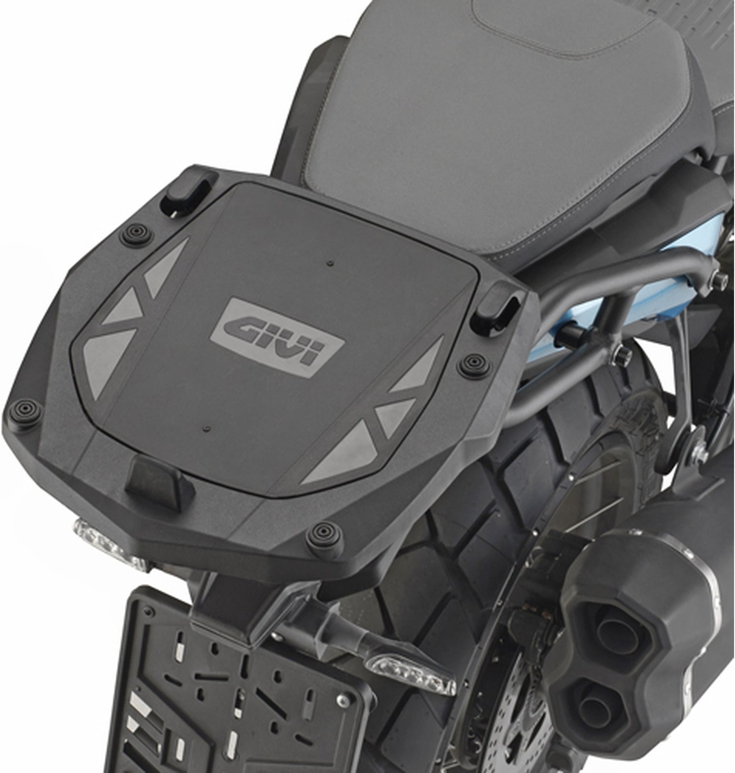 Monokey Trekker Outback Evo Smart Anodized Aluminium Top Case - 58 Lt Trekker Outback Evo Smart Anodized Aluminium - Givi Compatible With Qj Motor Srt 600 Sx (2024)