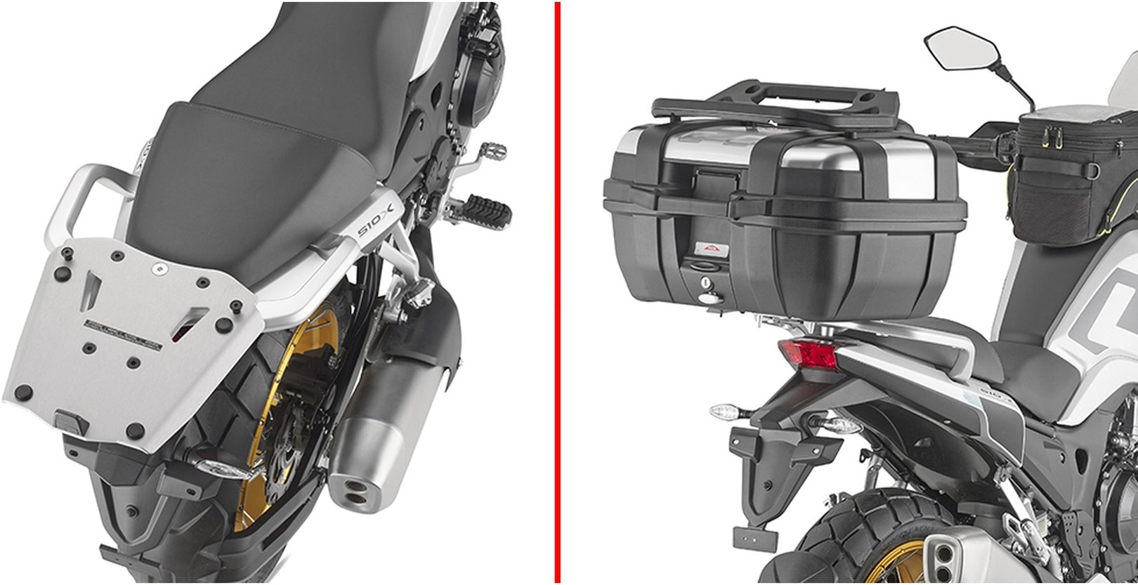 Monokey Black Top Case - 40 Lt 6Kg Technopolymer - Givi Compatible With Kove Moto 510 X (2024)
