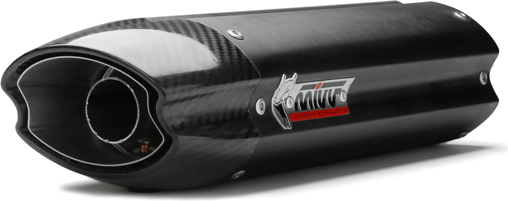 Auspuffendstück Mit Geräuschzulassung Suono Stahl Schwarz Carbon - Mivv Kompatibel Mit Kawasaki Zx-10R (2007-2008)