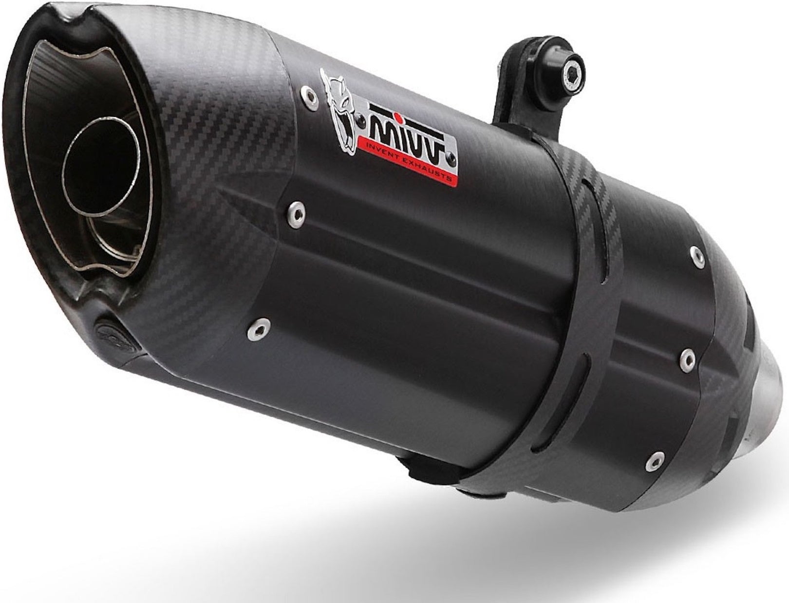 Non-Catalytic Exhaust Tip With Sound Certification Suono Steel Black Carbon - Mivv Compatible With Triumph Tiger 1050 (2007-2012)