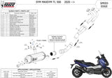 Complete Catalytic Exhaust System With Sound Certification Speed Edge Steel Black Carbon - Mivv Compatible With Sym Max Sym Tl 500 (2020)
