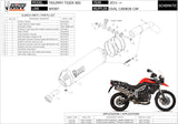 Auspuffendstück Mit Geräuschzulassung Oval Carbon Carbon - Mivv Kompatibel Mit Triumph Tiger 800 (2011-2016)