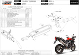 Exhaust Tip With Noise Certification Suono Stainless Steel Carbon - Mivv Compatible With Triumph Tiger 800 (2011-2016)