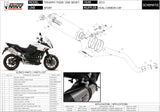 Katalysiertes Auspuffendstück Mit Geräuschzulassung Oval Carbon Carbon - Mivv Kompatibel Mit Triumph Tiger 1050 Sport (2013-2016)