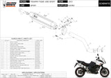Katalysiertes Auspuffendstück Mit Geräuschzulassung Suono Stahl Schwarz Carbon - Mivv Kompatibel Mit Triumph Tiger 1050 Sport (2013-2016)