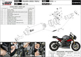 Auspuffendstück Mit Geräuschzulassung Gp Stahl Schwarz - Mivv Kompatibel Mit Triumph Speed Triple (2016-2017)