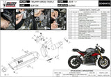 Auspuffendstück Mit Geräuschzulassung Suono Stahl Schwarz Carbon - Mivv Kompatibel Mit Triumph Speed Triple (2016-2017)