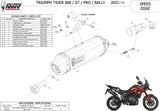 Auspuffendstück Mit Geräuschzulassung Speed Edge Edelstahl Carbon - Mivv Kompatibel Mit Triumph Tiger 900 - Gt - Pro (2021-2024)