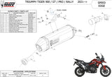 Exhaust Tip With Noise Certification Speed Edge Stainless Steel Carbon - Mivv Compatible With Triumph Tiger 900 - Gt - Pro (2021-2024)
