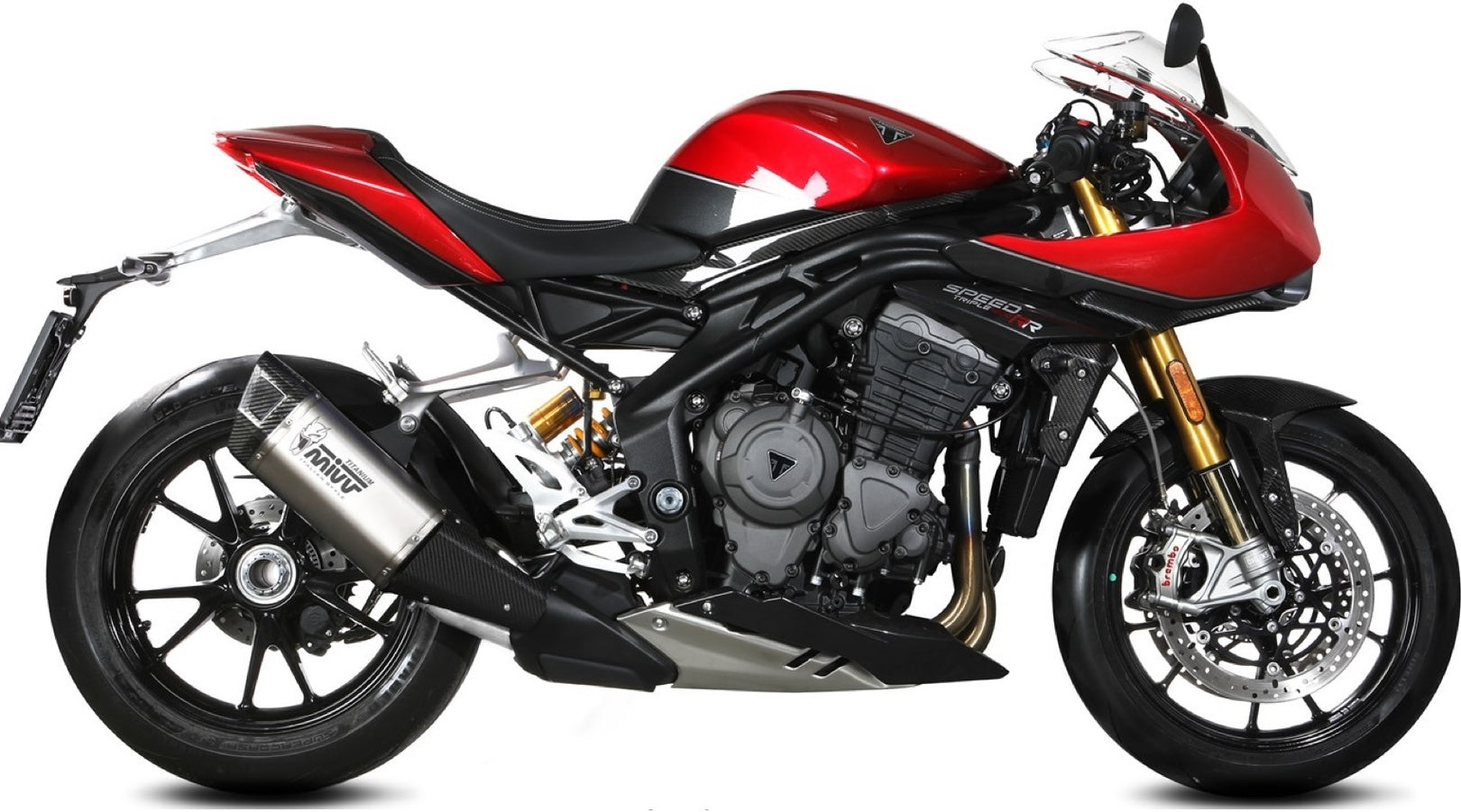 Exhaust Tip With Noise Certification Sr-1 Titanium - Mivv Compatible With Triumph Speed Triple 1200 Rr - Rs (2021-2024)