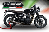 Doppelauspuffanlage Mit Geräuschzulassung Vintacone Edelstahl - Gpr Kompatibel Mit Triumph Street Twin 900 (2015-2019)