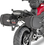 Corium Black Side Bags - 26 Lt Corium Nylon - Givi Compatible With Yamaha Mt-09 Tracer (2015-2017)