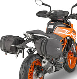 Satteltaschen Corium Schwarz 32 Lt Corium Nylon - Givi Kompatibel Mit Ktm 390 Duke (2017-2023)