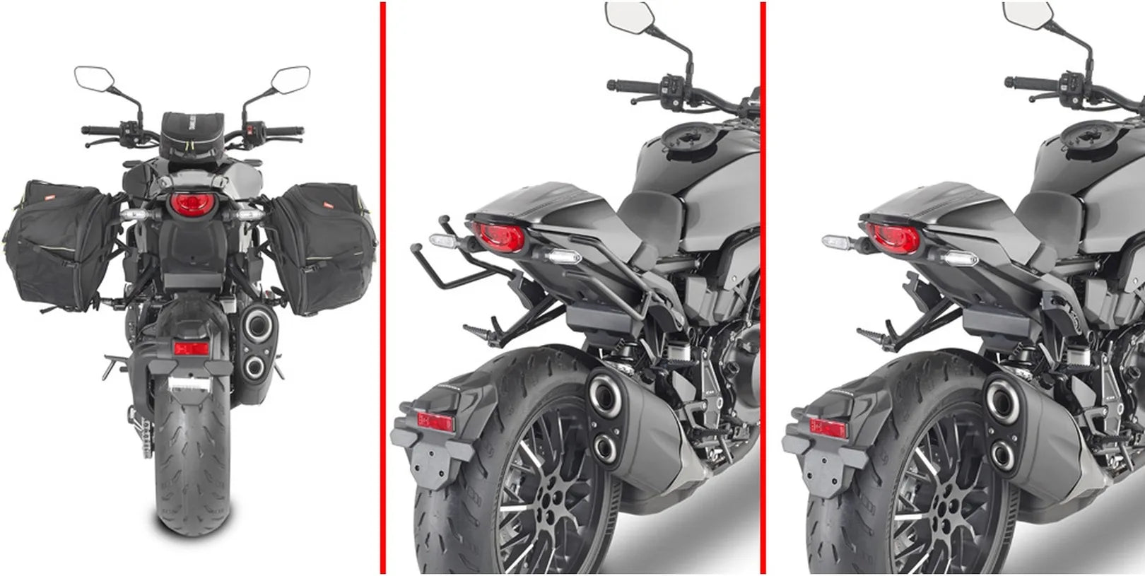 Satteltaschen Schwarz 60 Lt Nylon - Givi Kompatibel Mit Honda Cb 1000 R (2021-2024)