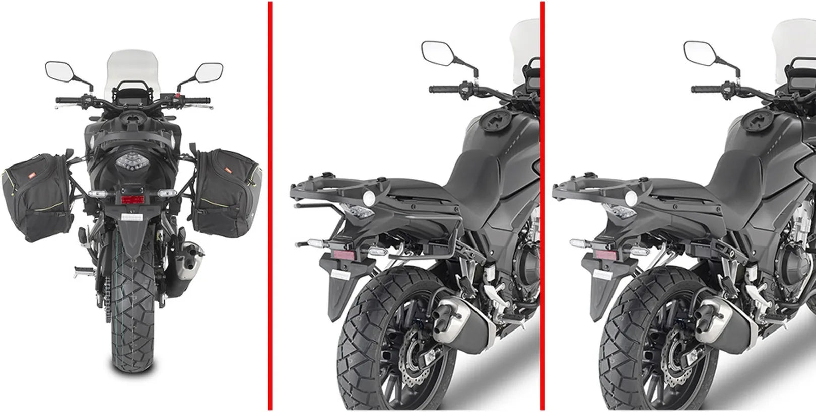 Satteltaschen Schwarz 60 Lt Nylon - Givi Kompatibel Mit Honda Cb 500 X (2019-2023)