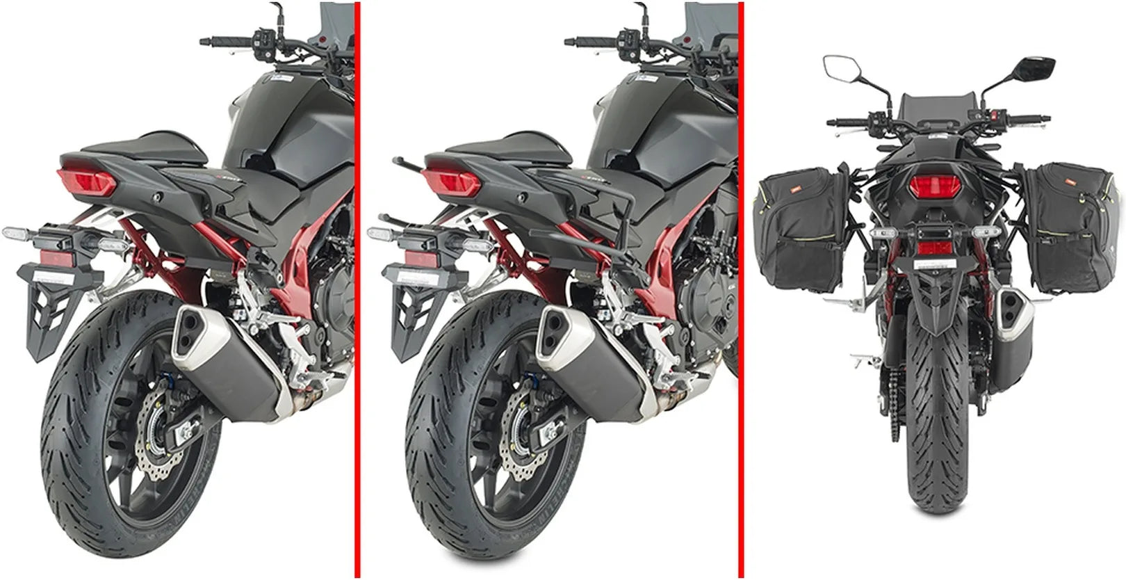 Satteltaschen Schwarz 60 Lt Nylon - Givi Kompatibel Mit Honda Cb 500 Hornet (2024)