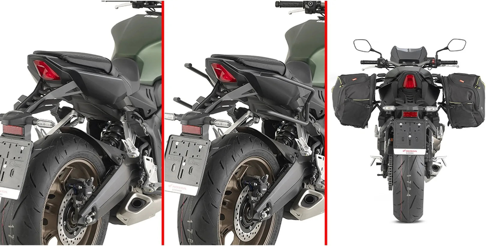 Satteltaschen Schwarz 60 Lt Nylon - Givi Kompatibel Mit Honda Cb 650 R (2024)