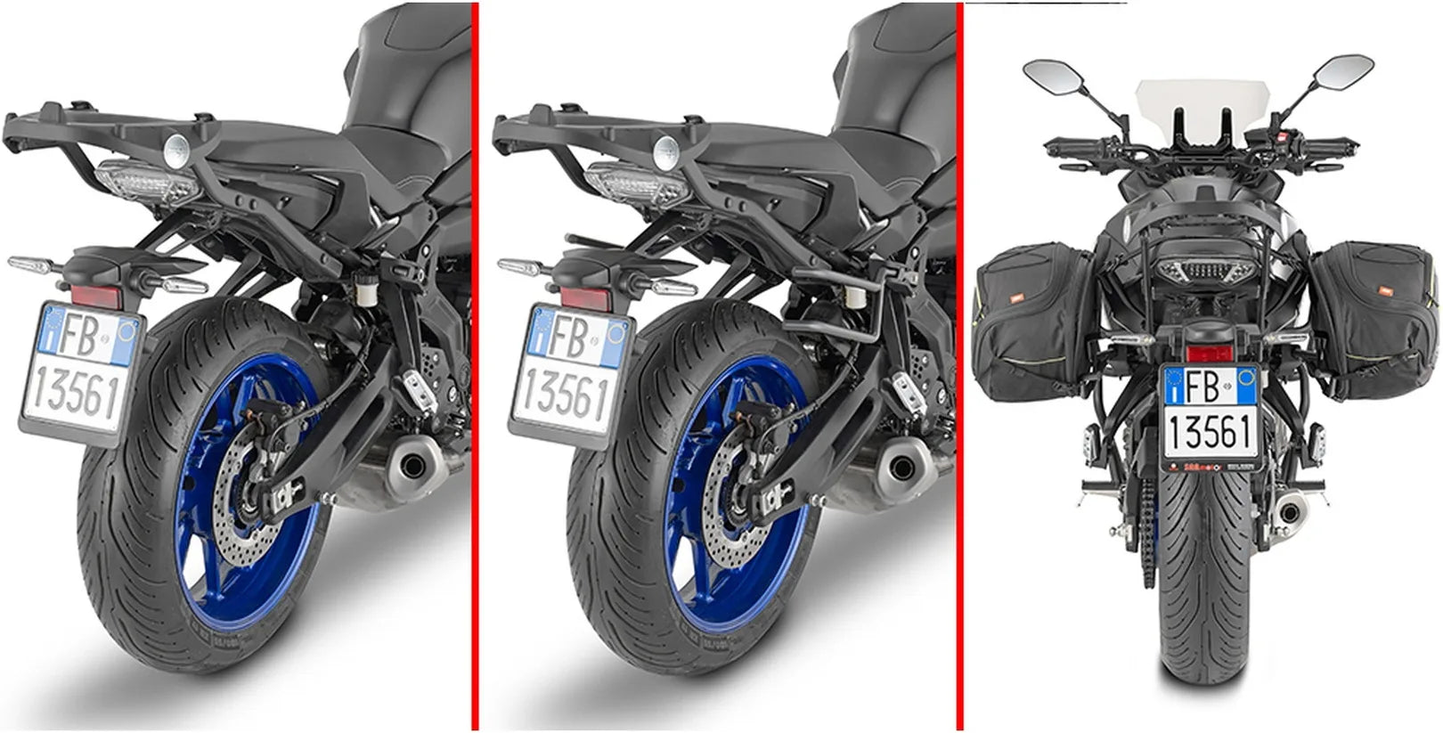 Satteltaschen Corium Schwarz 26 Lt Corium Nylon - Givi Kompatibel Mit Yamaha Tracer 7 - Gt (2020-2024)