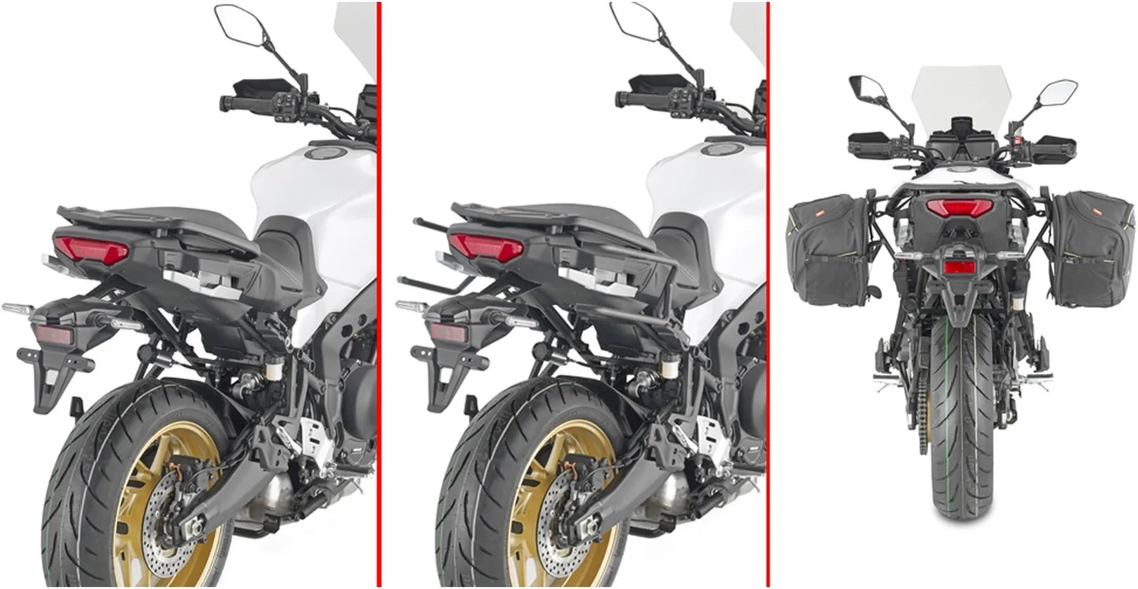 Satteltaschen Corium Schwarz 26 Lt Corium Nylon - Givi Kompatibel Mit Yamaha Tracer 9 - Gt - Gt+ (2021-2024)