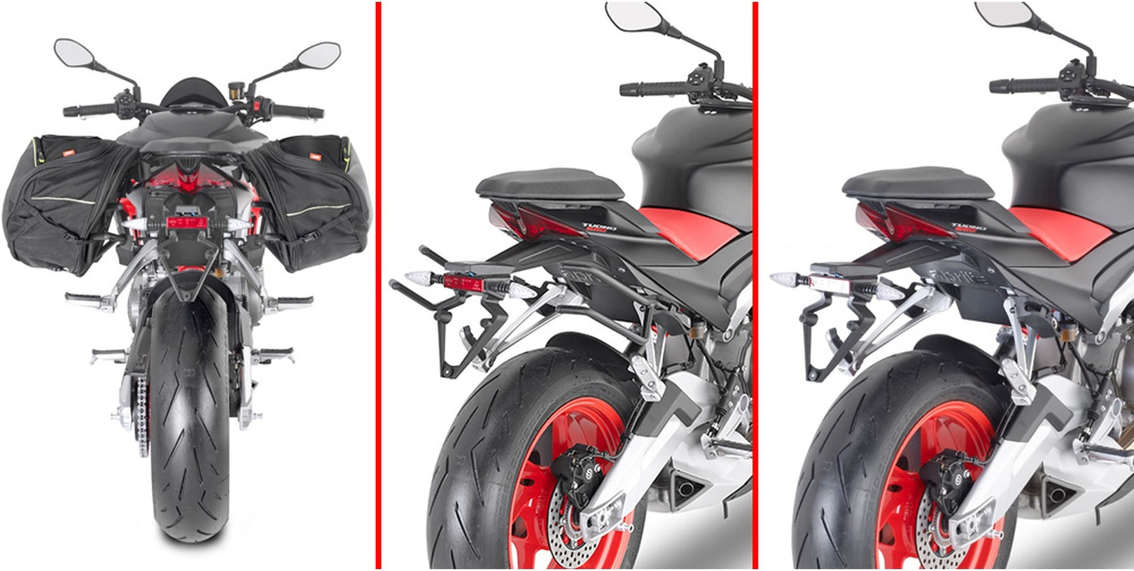 Black Side Bags - 60 Lt Nylon - Givi Compatible With Aprilia Tuono 660 (2021-2024)