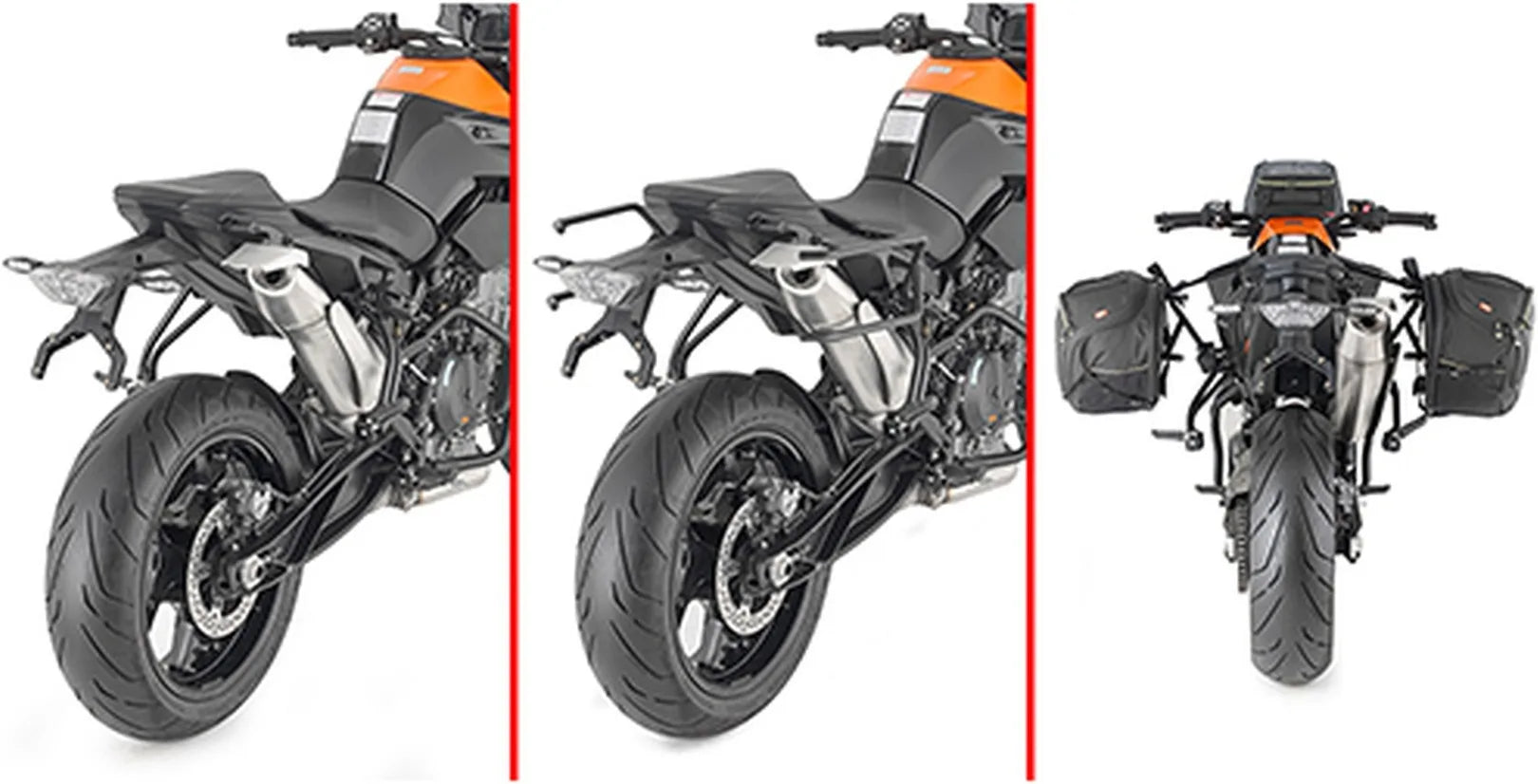 Satteltaschen Schwarz 60 Lt Nylon - Givi Kompatibel Mit Ktm 890 Duke R (2021-2023)