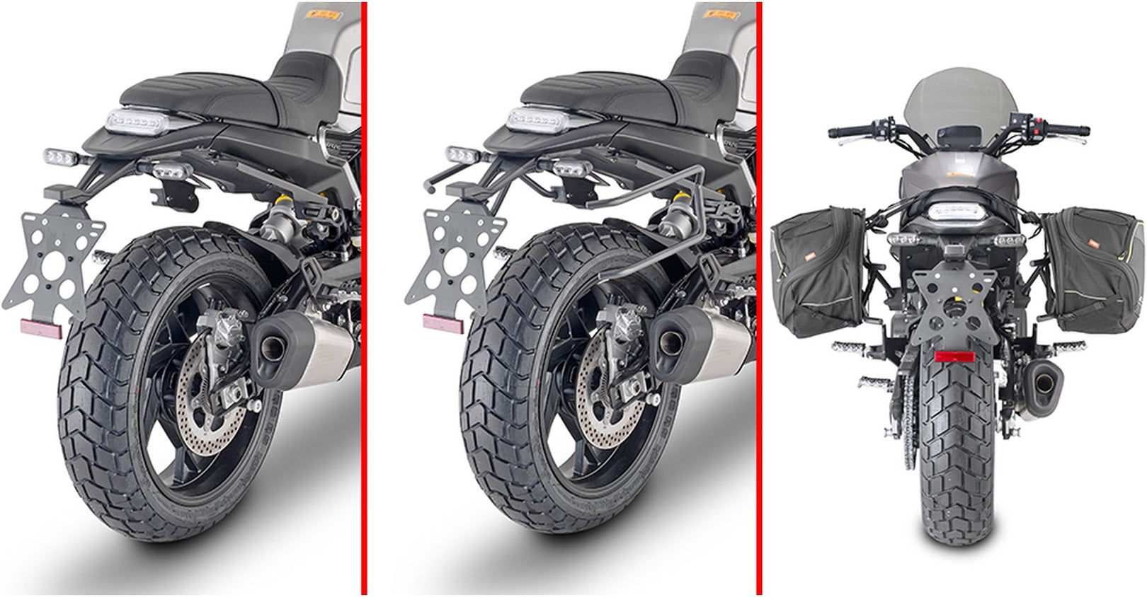 Black Side Bags - 60 Lt Nylon - Givi Compatible With Benelli Leoncino 800 (2022-2024)