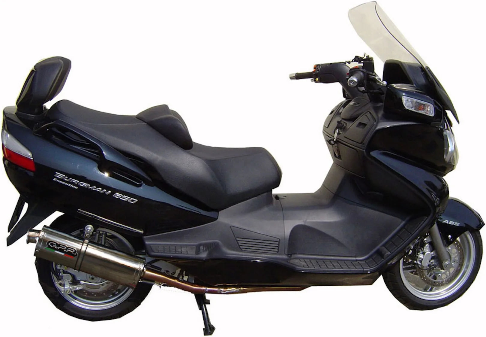 Komplette Abgasanlage Mit Katalysator Und Geräuschzulassung Trioval Edelstahl - Gpr Kompatibel Mit Suzuki An 650 Burgman (2002-2012)