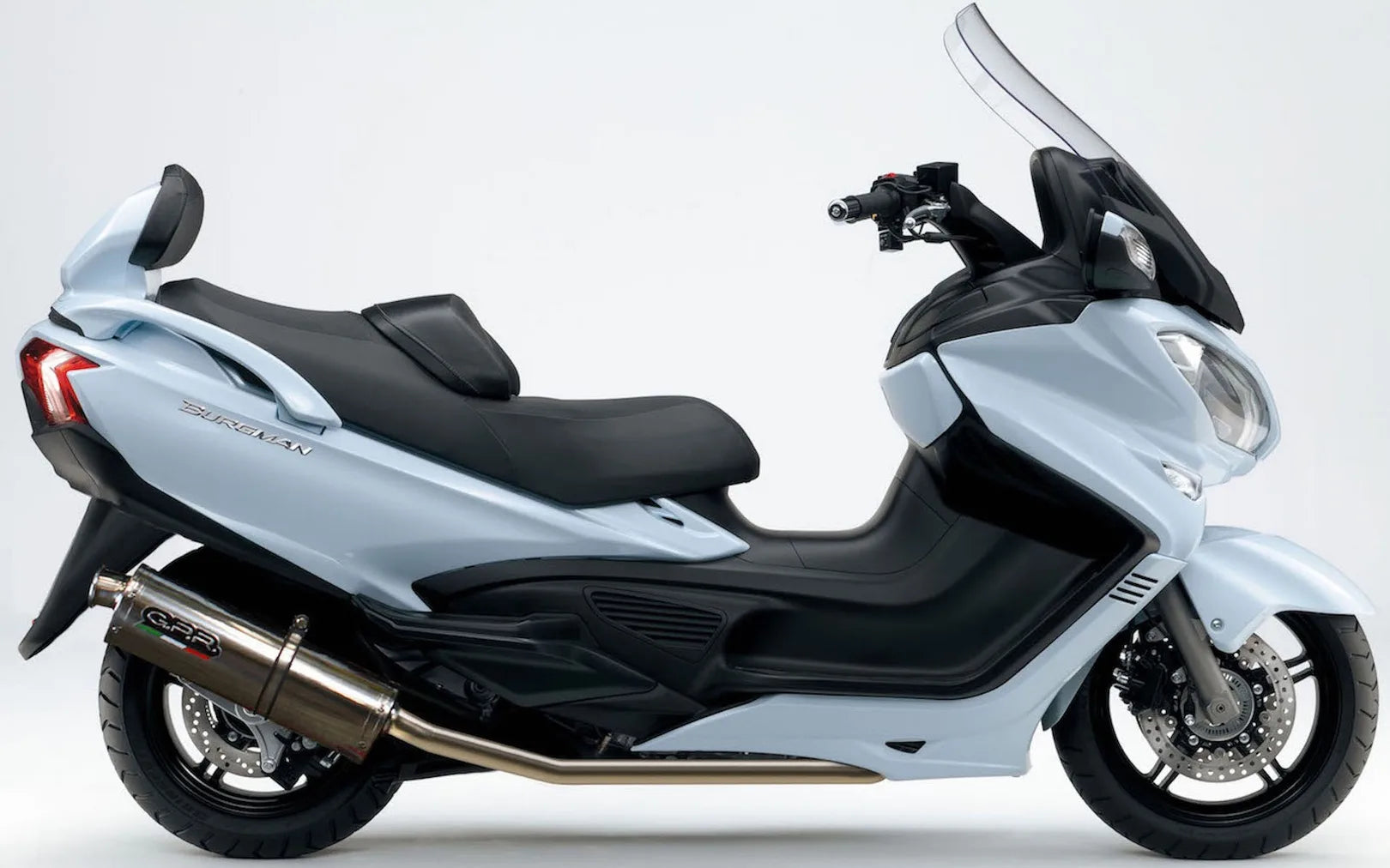 Komplette Abgasanlage Mit Katalysator Und Geräuschzulassung Trioval Edelstahl - Gpr Kompatibel Mit Suzuki An 650 Burgman (2013-2016)