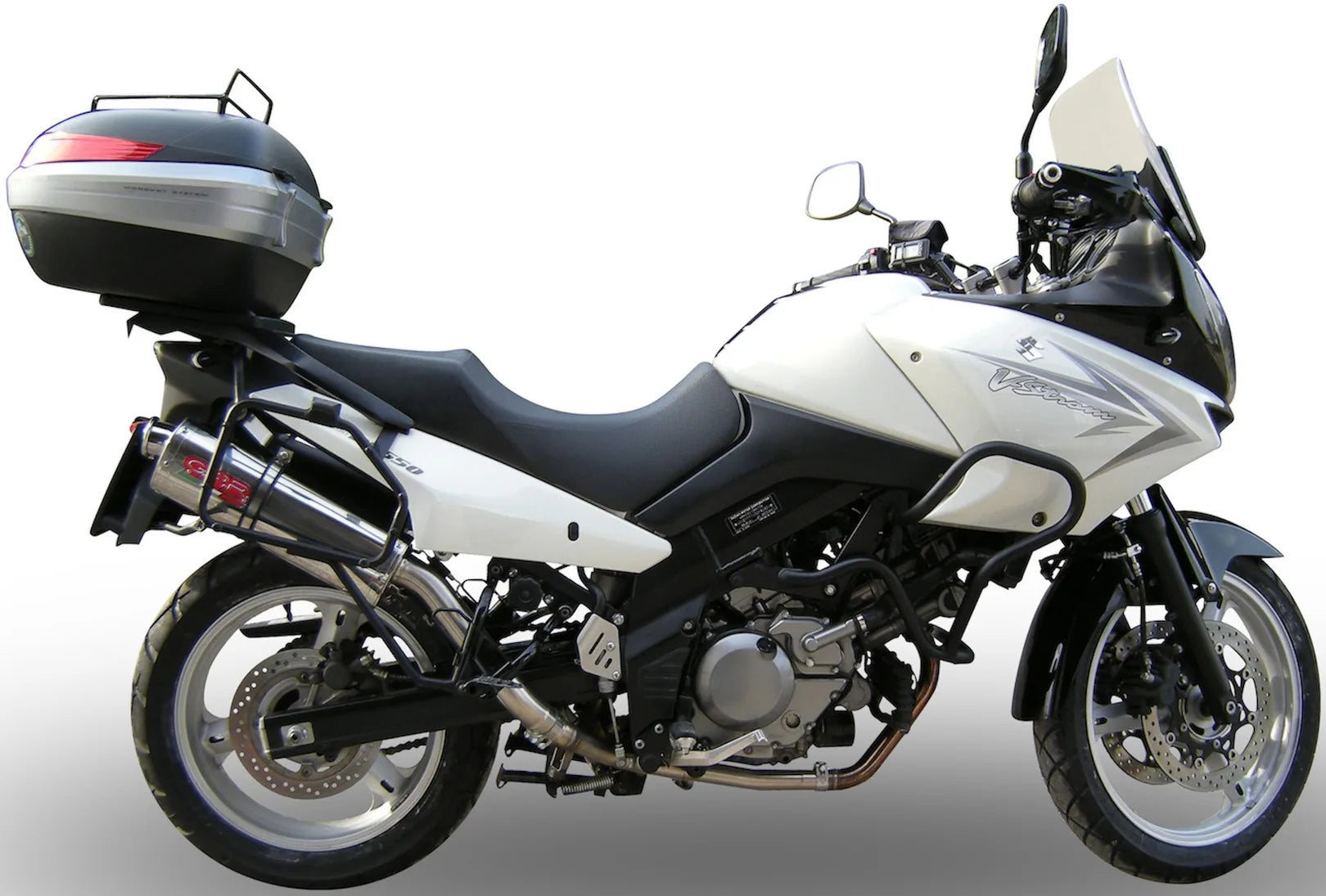 Auspuffendstück Mit Geräuschzulassung Trioval Edelstahl - Gpr Kompatibel Mit Suzuki V-Strom Dl 650 (2004-2011)
