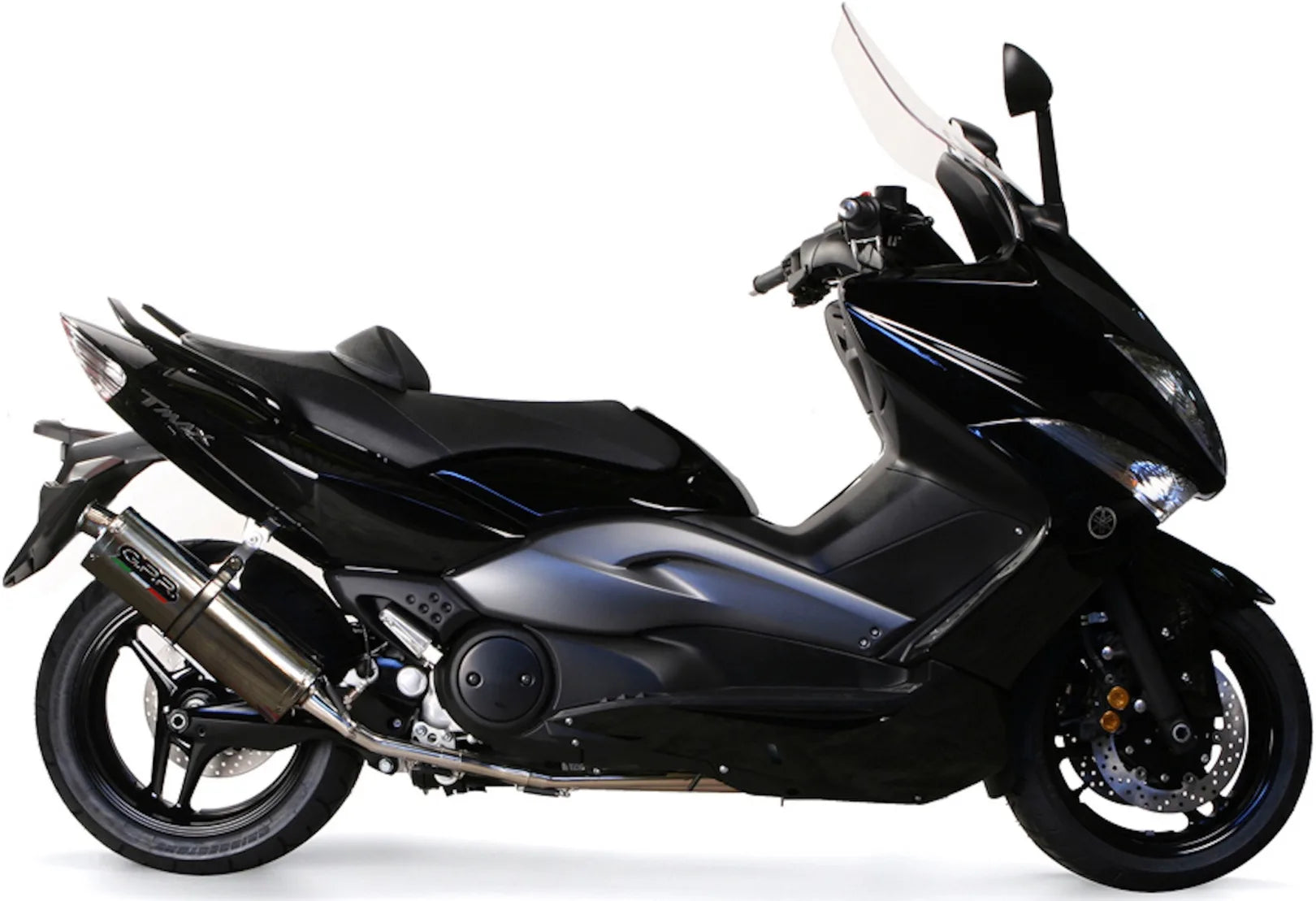 Komplette Auspuffanlage Ohne Katalysator Und Mit Geräuschzulassung Trioval Edelstahl - Gpr Kompatibel Mit Yamaha T-Max 500 (2001-2011)