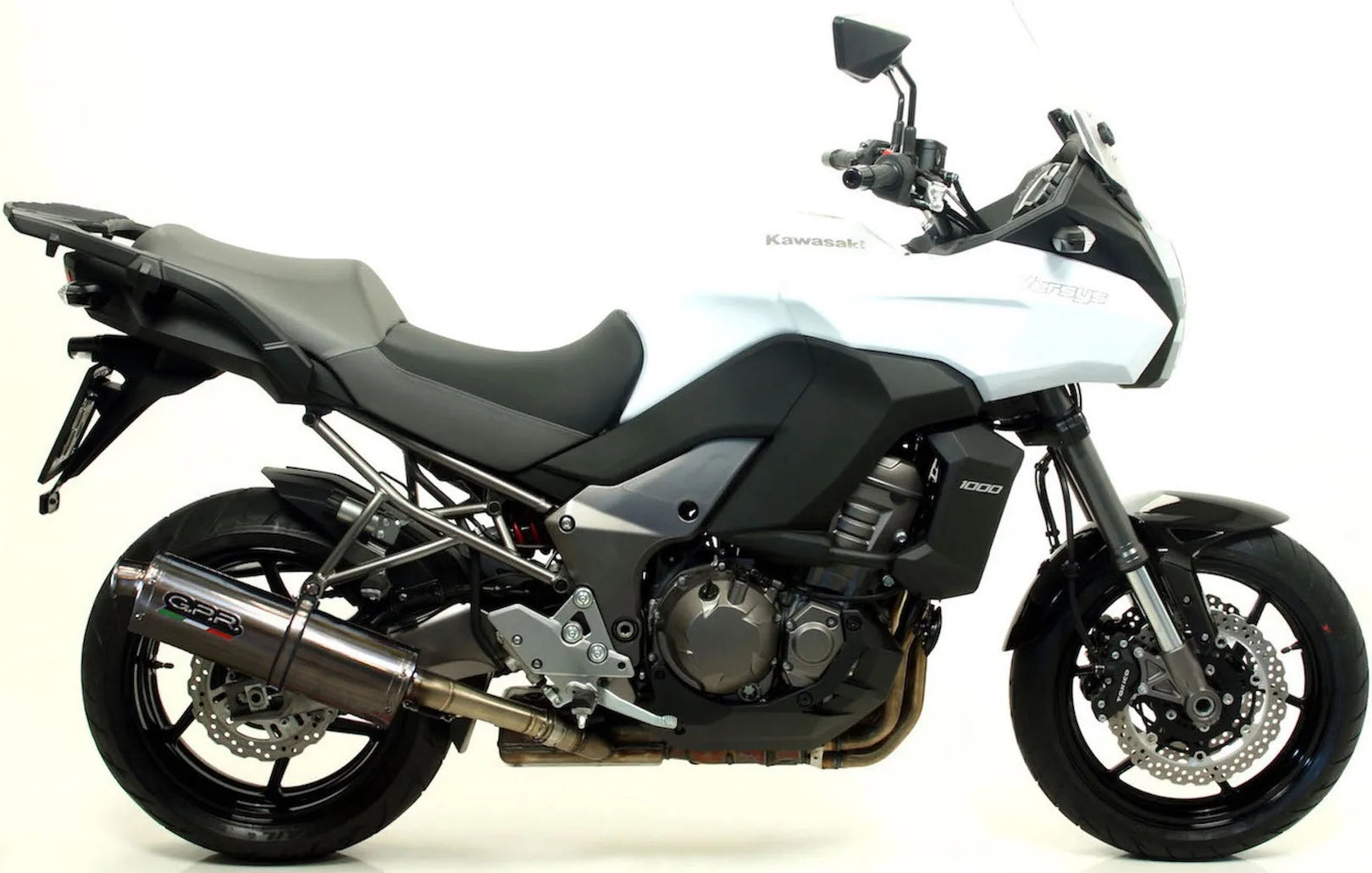 Auspuffendstück Mit Geräuschzulassung Trioval Edelstahl - Gpr Kompatibel Mit Kawasaki Versys 1000 Ie (2011-2013)