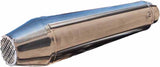 Exhaust Tip With Noise Certification Ultracone Cafe Racer Stainless Steel - Gpr Compatible With Triumph Bonneville T100 (1959-1975)