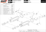 Dual Exhaust System With Sound Certification Suono Steel Black Carbon - Mivv Compatible With Yamaha Yzf 1000 R1 (2007-2008)