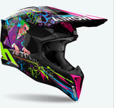 Offroad-Helm Für Motorrad Airoh Wraaap - Wram17 Thermoplastic Hrt Gloss Music Grösse Xxl