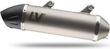 Exhaust Tip Without Sound Certification Lv-X Evo Stainless Steel Carbon Fiber End Cap - Leovince Compatible With Kawasaki Klr 650 (1997-2022)