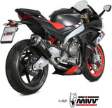 Komplette Auspuffanlage Ohne Katalysator Und Ohne Geräuschzulassung Delta Race Carbon Carbon - Mivv Kompatibel Mit Aprilia Tuono 660 (2021-2024)