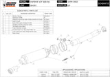 Auspuffendstück Mit Geräuschzulassung Gp Carbon - Mivv Kompatibel Mit Yamaha Yzf 600 R6 (1999-2002)