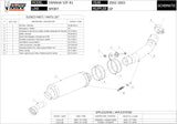 Auspuffendstück Mit Geräuschzulassung Gp Carbon - Mivv Kompatibel Mit Yamaha Yzf 1000 R1 (2002-2003)