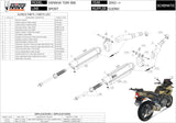 Doppelauspuffanlage Ohne Katalysator Mit Geräuschzulassung Suono Stahl Schwarz Carbon - Mivv Kompatibel Mit Yamaha Tdm 900 (2002-2014)