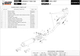 Komplette Auspuffanlage Ohne Katalysator Und Mit Geräuschzulassung Gp Stahl Schwarz - Mivv Kompatibel Mit Yamaha T-Max 500 (2001-2007)