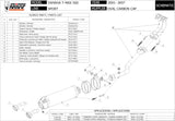 Komplette Auspuffanlage Ohne Katalysator Und Mit Geräuschzulassung Oval Edelstahl - Mivv Kompatibel Mit Yamaha T-Max 500 (2001-2007)