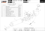 Katalysiertes Auspuffendstück Mit Geräuschzulassung Gp Stahl Schwarz - Mivv Kompatibel Mit Yamaha Fz-1 (2006-2016)