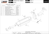 Exhaust Tip With Noise Certification Suono Stainless Steel Carbon - Mivv Compatible With Yamaha Fazer 8 (2010-2016)