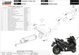 Komplette Auspuffanlage Ohne Katalysator Und Mit Geräuschzulassung Speed Edge Stahl Schwarz Carbon - Mivv Kompatibel Mit Yamaha T-Max 530 (2012-2016)