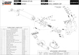 Komplette Auspuffanlage Ohne Katalysator Und Mit Geräuschzulassung Oval Titan Carbon - Mivv Kompatibel Mit Yamaha Mt-09 (2013-2020)