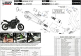 Komplette Auspuffanlage Ohne Katalysator Und Mit Geräuschzulassung Delta Race Stahl Schwarz Carbon - Mivv Kompatibel Mit Yamaha Mt-07 (2014-2020)