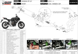 Komplette Auspuffanlage Ohne Katalysator Und Mit Geräuschzulassung Oval Carbon Carbon - Mivv Kompatibel Mit Yamaha Mt-07 (2014-2024)