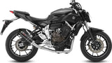 Komplette Abgasanlage Mit Katalysator Und Geräuschzulassung Gp Stahl Schwarz Carbon - Mivv Kompatibel Mit Yamaha Fz-07 (2014-2024)