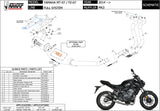 Komplette Auspuffanlage Ohne Katalysator Und Ohne Geräuschzulassung Mk3 Carbon - Mivv Kompatibel Mit Yamaha Fz-07 (2014-2024)