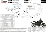 Komplette Auspuffanlage Ohne Katalysator Und Mit Geräuschzulassung Gppro Carbon - Mivv Kompatibel Mit Yamaha Mt-07 (2014-2020)